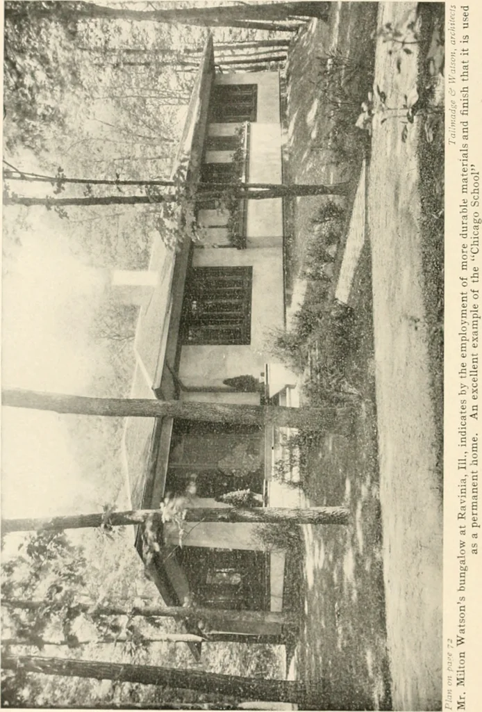 An illustration from Bungalows; their design, construction and furnishing, with suggestions also for camps, summer homes and cottages of similar character, 1911, leaf 25