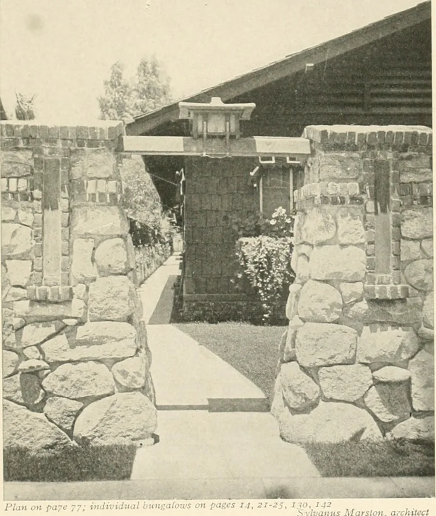 An illustration from Bungalows; their design, construction and furnishing, with suggestions also for camps, summer homes and cottages of similar character, 1911, leaf 38