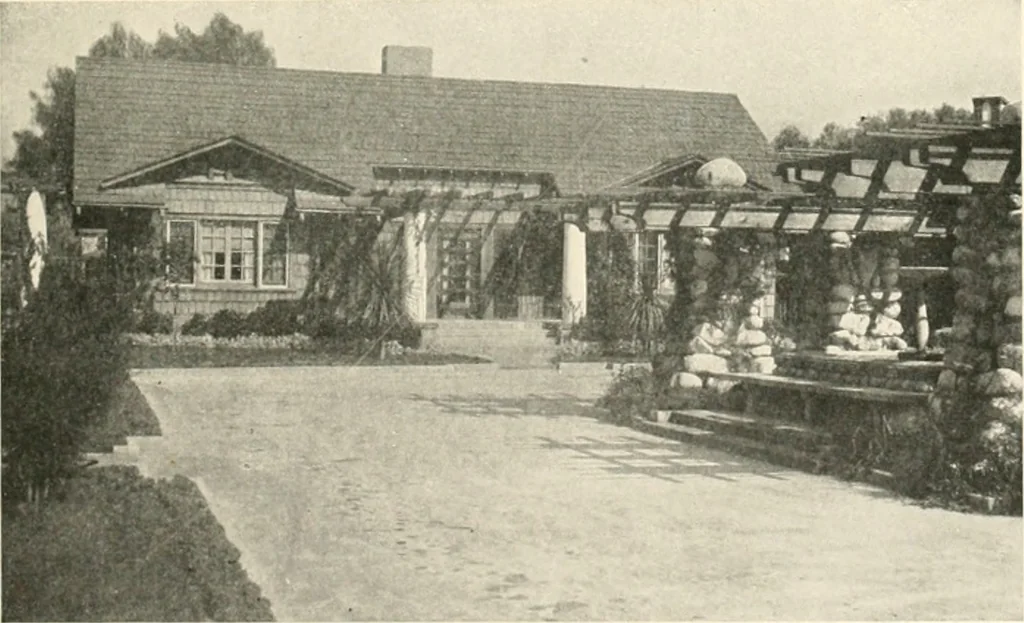 An illustration from Bungalows; their design, construction and furnishing, with suggestions also for camps, summer homes and cottages of similar character, 1911, leaf 42
