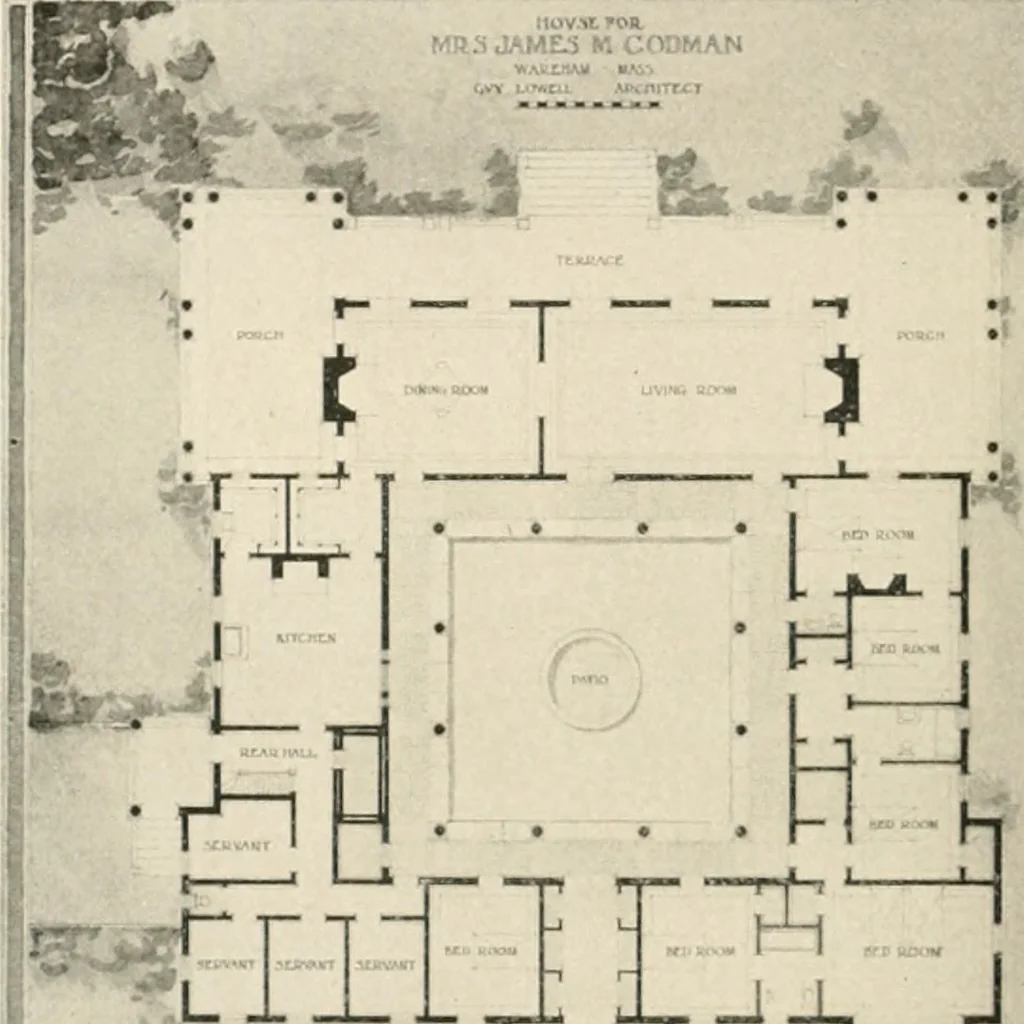 An illustration from Bungalows; their design, construction and furnishing, with suggestions also for camps, summer homes and cottages of similar character, 1911, leaf 45