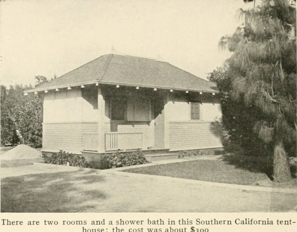 An illustration from Bungalows; their design, construction and furnishing, with suggestions also for camps, summer homes and cottages of similar character, 1911, leaf 55