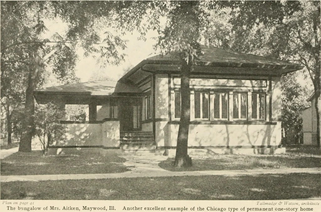 An illustration from Bungalows; their design, construction and furnishing, with suggestions also for camps, summer homes and cottages of similar character, 1911, leaf 57