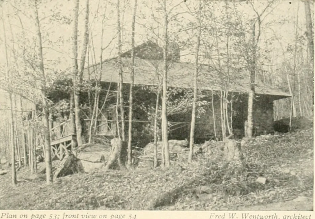 An illustration from Bungalows; their design, construction and furnishing, with suggestions also for camps, summer homes and cottages of similar character, 1911, leaf 68
