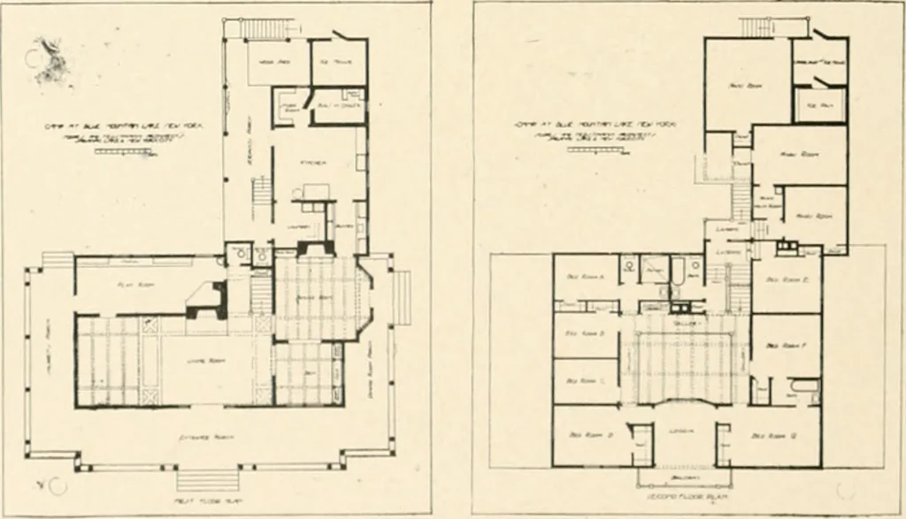 An illustration from Bungalows; their design, construction and furnishing, with suggestions also for camps, summer homes and cottages of similar character, 1911, leaf 69