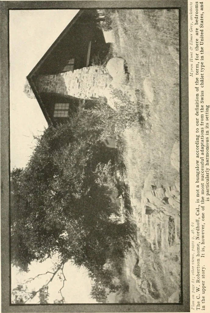 An illustration from Bungalows; their design, construction and furnishing, with suggestions also for camps, summer homes and cottages of similar character, 1911, leaf 7
