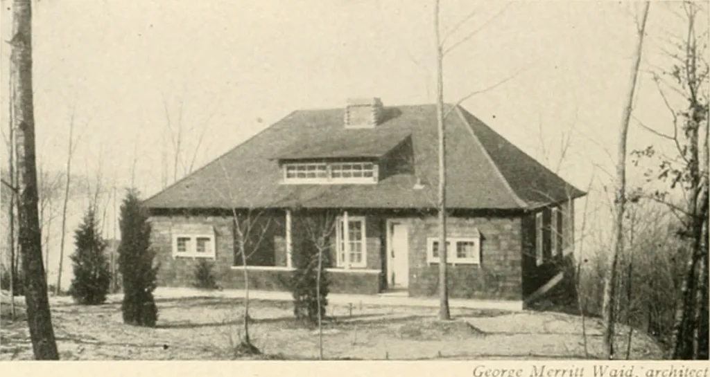 An illustration from Bungalows; their design, construction and furnishing, with suggestions also for camps, summer homes and cottages of similar character, 1911, leaf 77