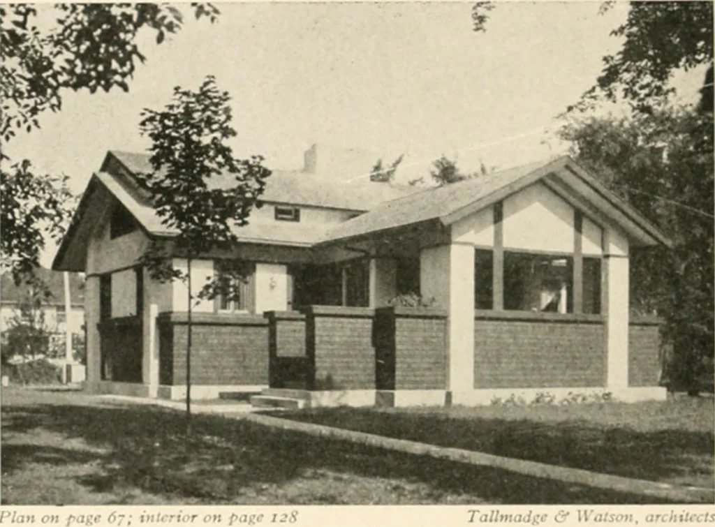 An illustration from Bungalows; their design, construction and furnishing, with suggestions also for camps, summer homes and cottages of similar character, 1911, leaf 83