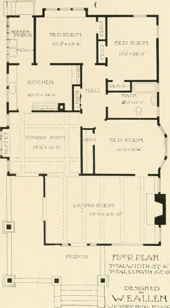 An illustration from Bungalows; their design, construction and furnishing, with suggestions also for camps, summer homes and cottages of similar character, 1911, leaf 90