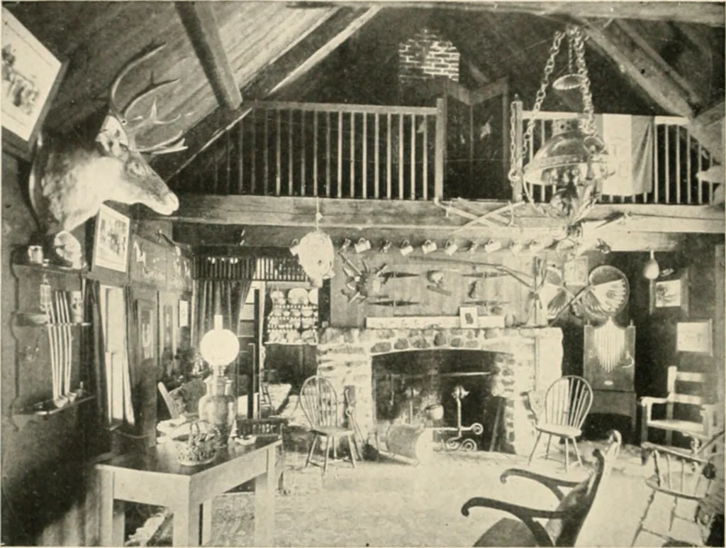 An illustration from Bungalows; their design, construction and furnishing, with suggestions also for camps, summer homes and cottages of similar character, 1911, leaf 95