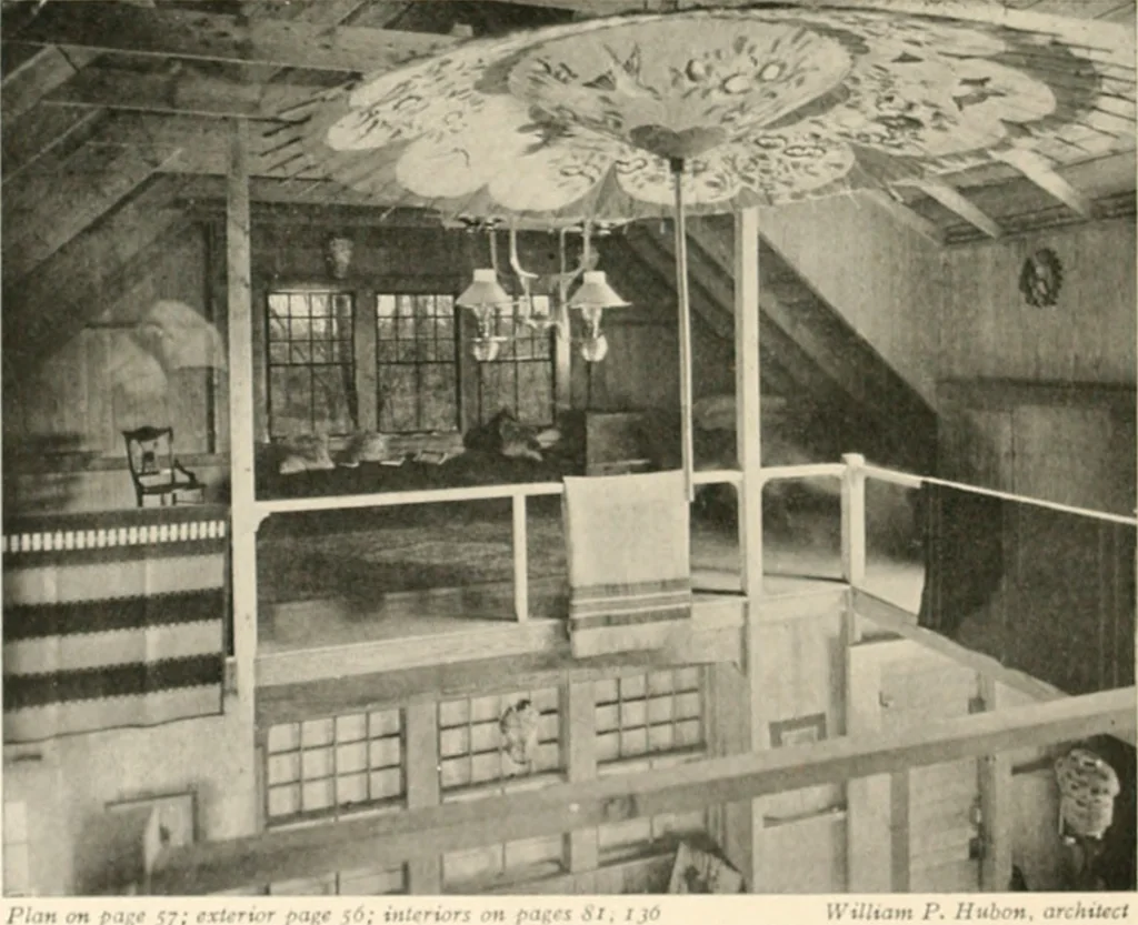 An illustration from Bungalows; their design, construction and furnishing, with suggestions also for camps, summer homes and cottages of similar character, 1911, leaf 97