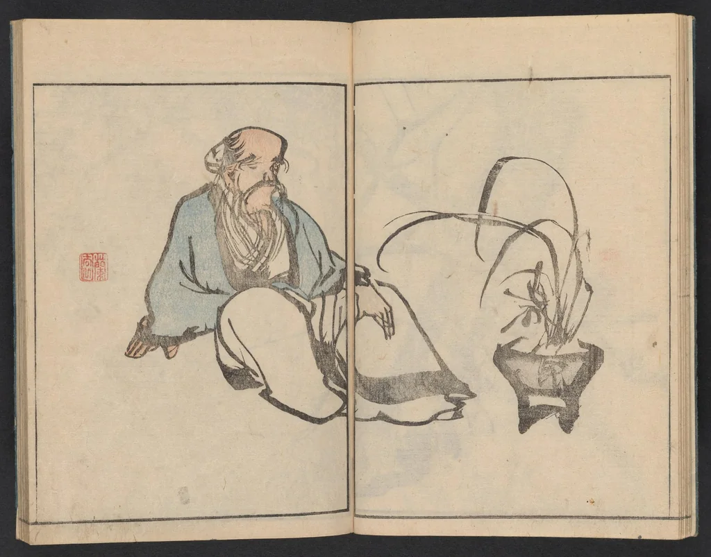 An illustration from Bunpō gafu : zen, 1807, leaf 13