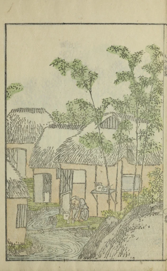 An illustration from Bunpō sansui ikō, 1824, leaf 70