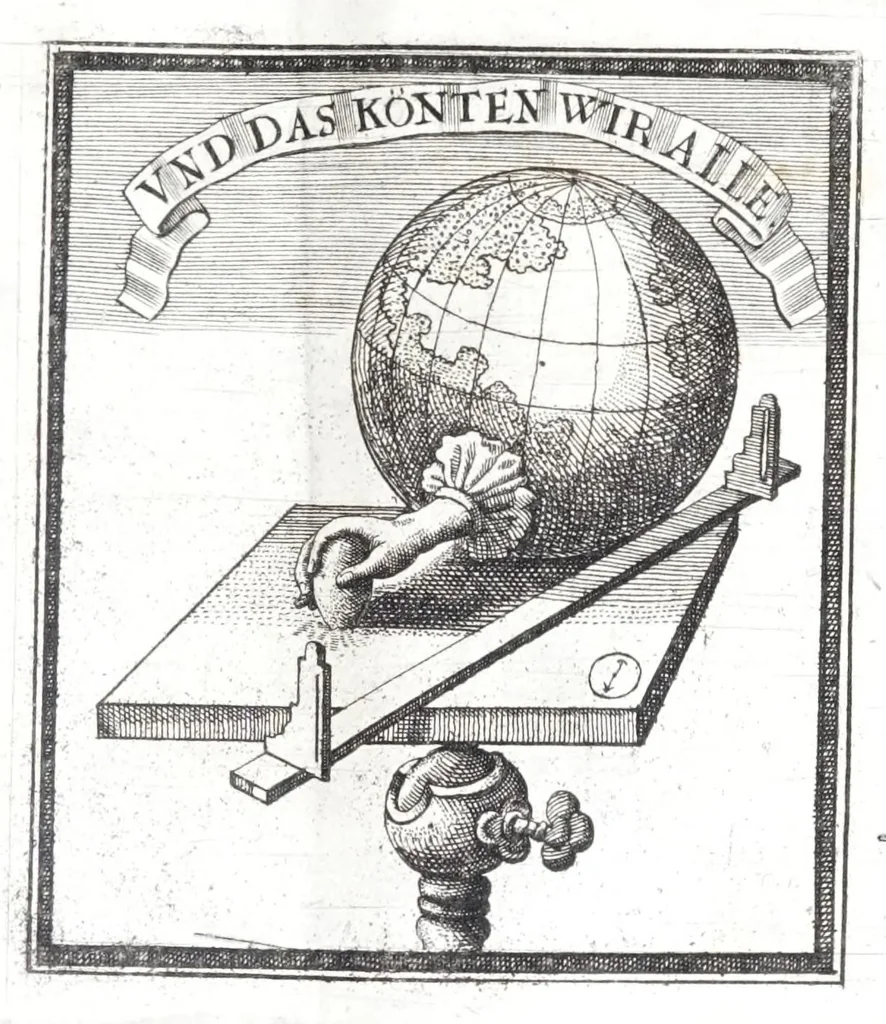 An illustration from Burgerliche Wohnungs Baw-Kunst, oder, Gründlicher Bericht, wie auff einem vorgegebenem Platz, ein wolgestelltes Wohn-hauss, neben dessen Losamentern, die Schälung des Kreutz-gewölbten Kellers, Stiegen, Schnecken, deren krummen und breiten Tritten, Schreg-fenstern, Verbürstungen des Kopffs und Hand-haben, wie solche am zier- und läng-ständigsten mögen gebawet werden ..., 1688, leaf 55