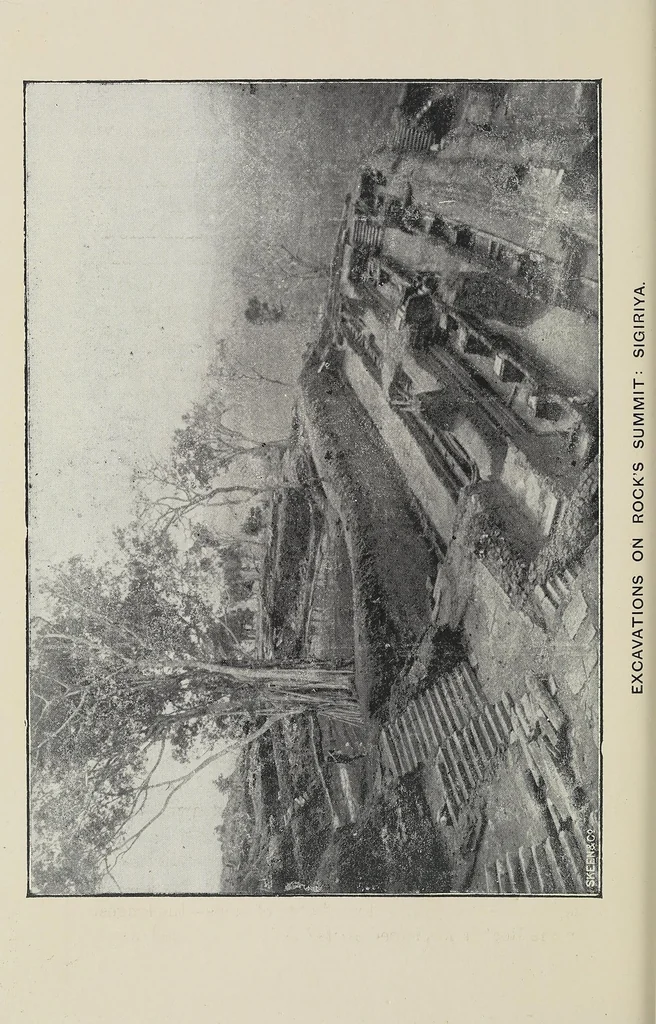 An illustration from The buried cities of Ceylon; a guide book to Anuradhapura and Polonaruwa, with chapters on Dambulla, Kalavewa, Mihintale and Sigiri, 1905, leaf 64
