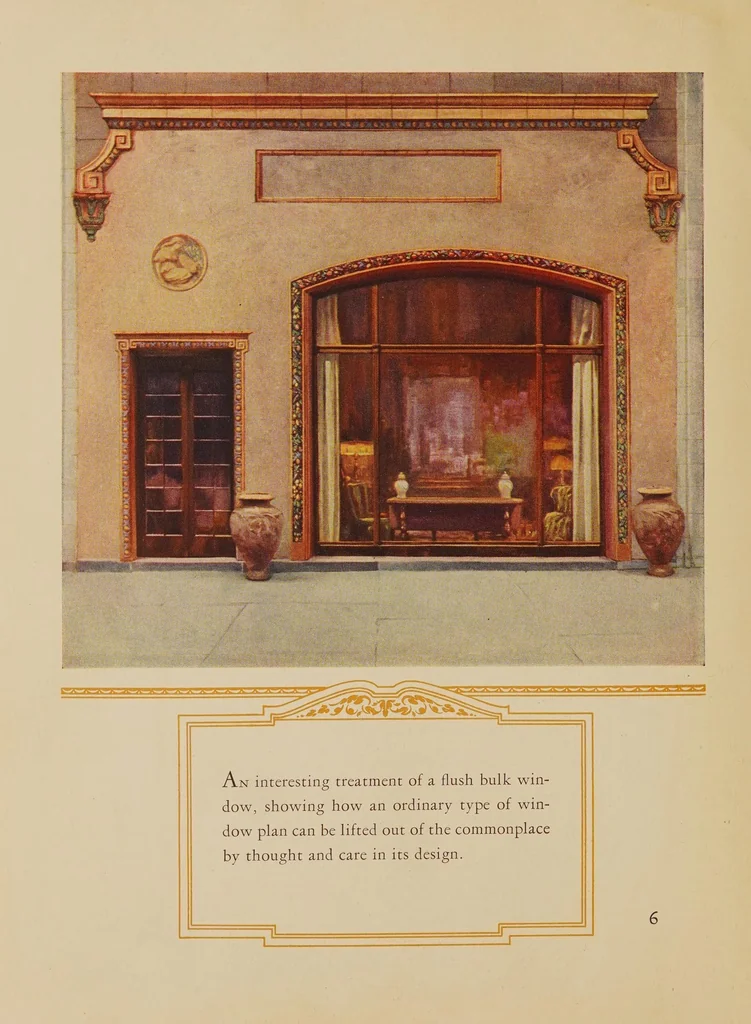 An illustration from The business of buying a store front, 1920, leaf 6