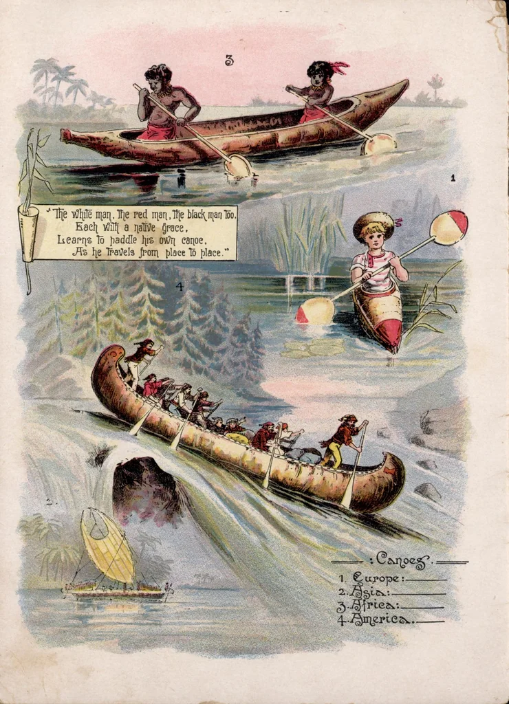 An illustration from By Land & Water children's book (1888), 1888, leaf 13