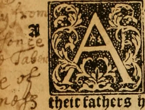 An illustration from The Byble : that is to saye, all the holye Scripture, in whiche are contayned the olde and new Testament : truly and purely translated into Englishe : & now lately with great industry & diligence recognysed .., 1551, leaf 185