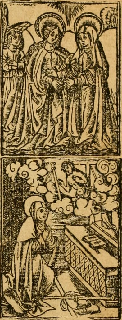 An illustration from The Byble : that is to saye, all the holye Scripture, in whiche are contayned the olde and new Testament : truly and purely translated into Englishe : & now lately with great industry & diligence recognysed .., 1551, leaf 576