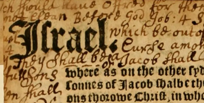 An illustration from The Byble : that is to saye, all the holye Scripture, in whiche are contayned the olde and new Testament : truly and purely translated into Englishe : & now lately with great industry & diligence recognysed .., 1551, leaf 741