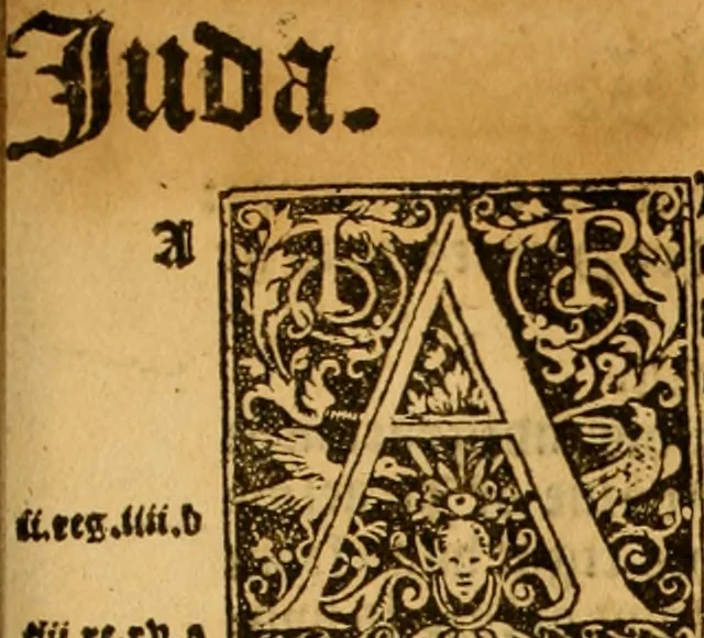 An illustration from The Byble : that is to saye, all the holye Scripture, in whiche are contayned the olde and new Testament : truly and purely translated into Englishe : & now lately with great industry & diligence recognysed .., 1551, leaf 826