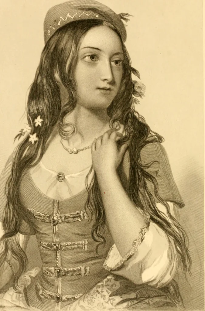 An illustration from The Byron gallery of highly finished engravings, illustrating Lord Byron's works. With selected beauties from his poems. Elucidated by historical and critical notices; together with a sketch of his life, containing important and unpublished matter, 1849, leaf 109