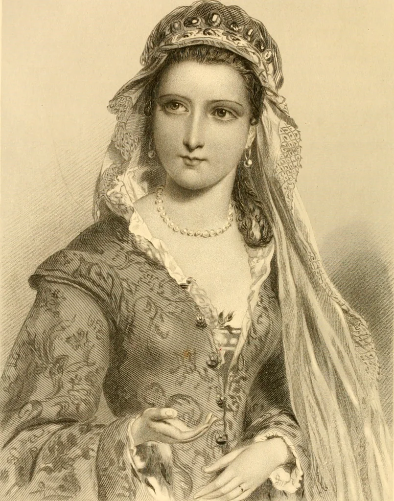 An illustration from The Byron gallery of highly finished engravings, illustrating Lord Byron's works. With selected beauties from his poems. Elucidated by historical and critical notices; together with a sketch of his life, containing important and unpublished matter, 1849, leaf 197