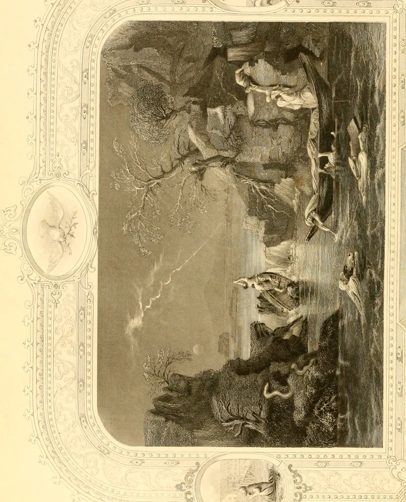 An illustration from The Byron gallery of highly finished engravings, illustrating Lord Byron's works. With selected beauties from his poems. Elucidated by historical and critical notices; together with a sketch of his life, containing important and unpublished matter, 1849, leaf 201