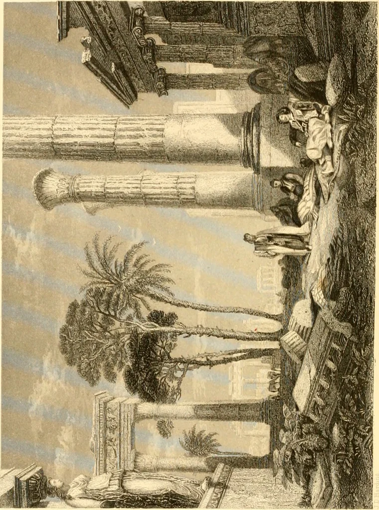 An illustration from The Byron gallery of highly finished engravings, illustrating Lord Byron's works. With selected beauties from his poems. Elucidated by historical and critical notices; together with a sketch of his life, containing important and unpublished matter, 1849, leaf 207