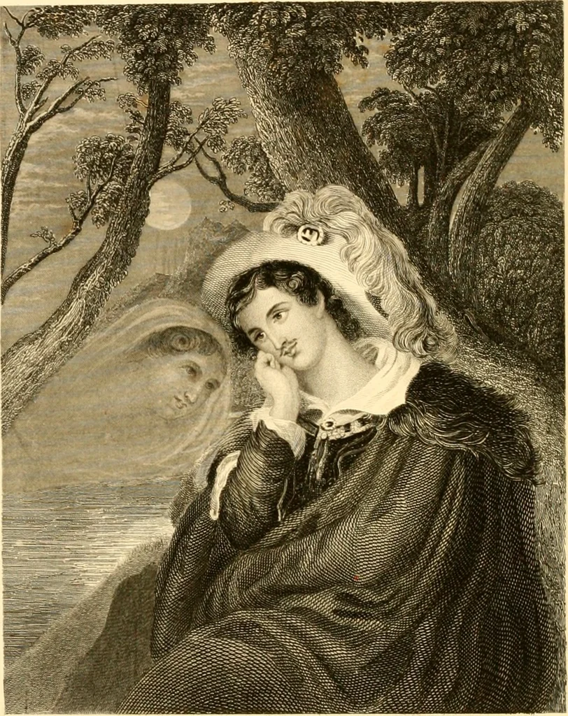 An illustration from The Byron gallery of highly finished engravings, illustrating Lord Byron's works. With selected beauties from his poems. Elucidated by historical and critical notices; together with a sketch of his life, containing important and unpublished matter, 1849, leaf 215