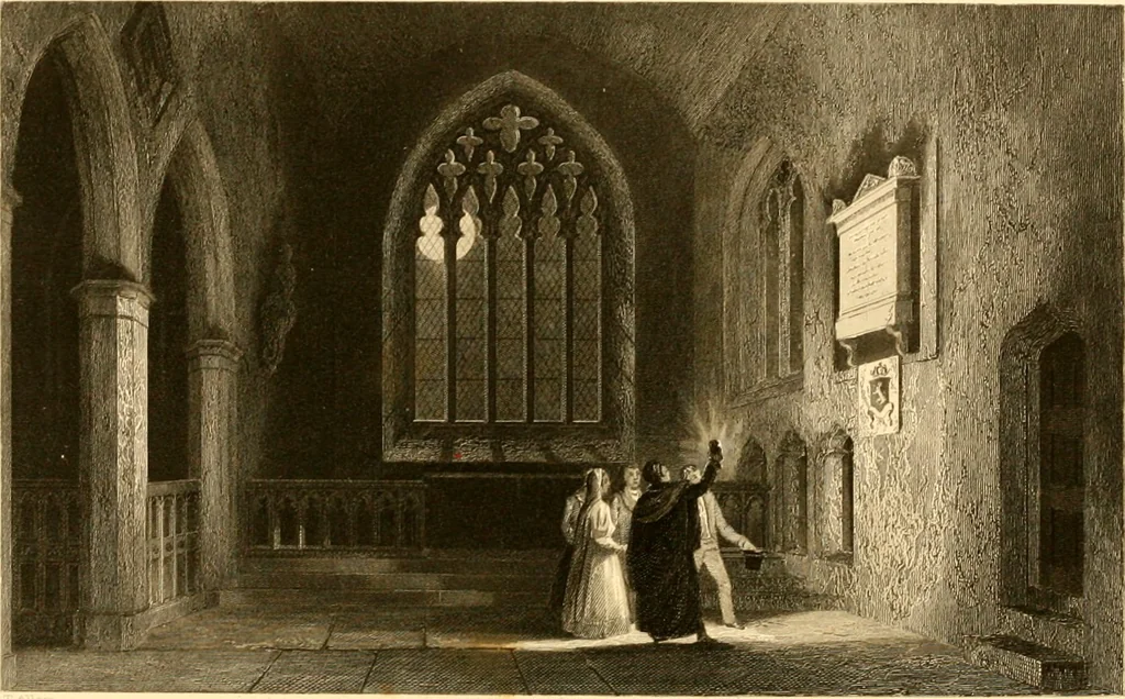 An illustration from The Byron gallery of highly finished engravings, illustrating Lord Byron's works. With selected beauties from his poems. Elucidated by historical and critical notices; together with a sketch of his life, containing important and unpublished matter, 1849, leaf 51