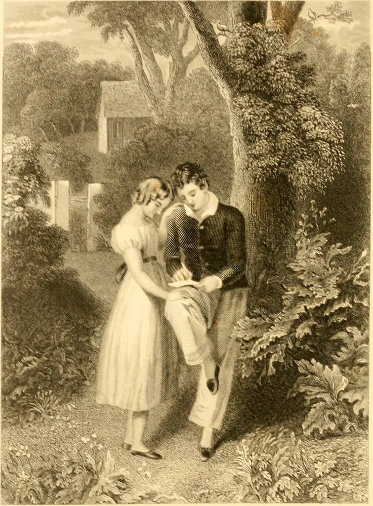 An illustration from The Byron gallery of highly finished engravings, illustrating Lord Byron's works. With selected beauties from his poems. Elucidated by historical and critical notices; together with a sketch of his life, containing important and unpublished matter, 1849, leaf 59