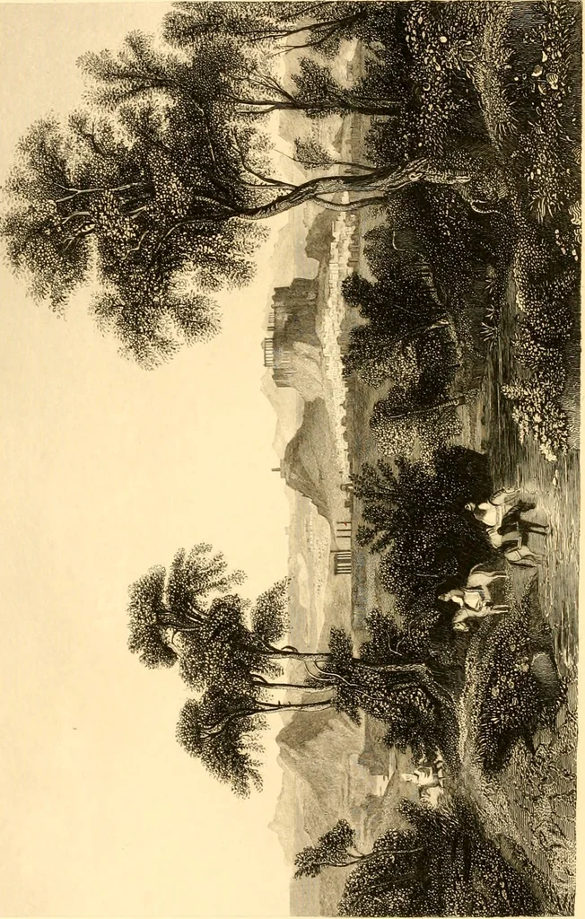 An illustration from The Byron gallery of highly finished engravings, illustrating Lord Byron's works. With selected beauties from his poems. Elucidated by historical and critical notices; together with a sketch of his life, containing important and unpublished matter, 1849, leaf 77