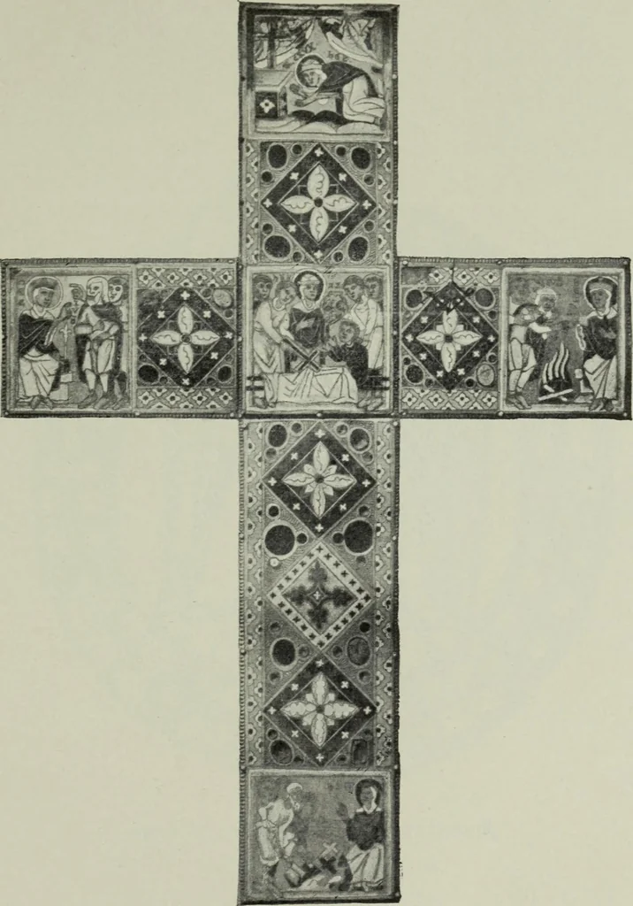An illustration from Die byzantinischen Zellenschmelze der Sammlung Dr. Alex. von Swenigorodskoï und das darüber veröffentlichte Prachtwerk : archäologisch-kunstgeschichtliche Studie, 1896, leaf 522