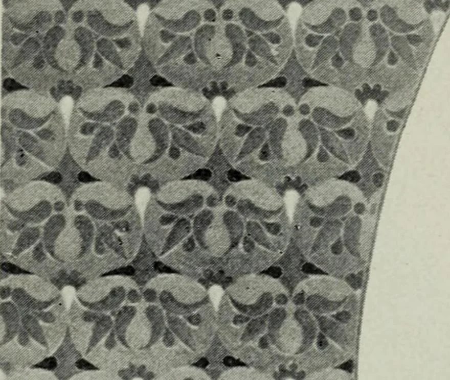 An illustration from Die byzantinischen Zellenschmelze der Sammlung Dr. Alex. von Swenigorodskoï und das darüber veröffentlichte Prachtwerk : archäologisch-kunstgeschichtliche Studie, 1896, leaf 528