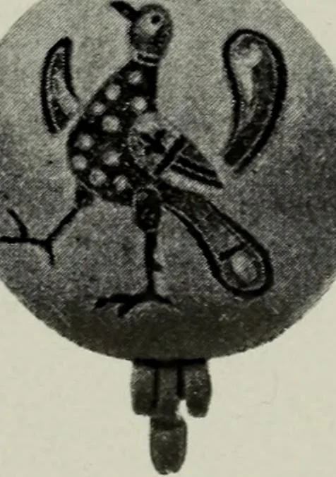 An illustration from Die byzantinischen Zellenschmelze der Sammlung Dr. Alex. von Swenigorodskoï und das darüber veröffentlichte Prachtwerk : archäologisch-kunstgeschichtliche Studie, 1896, leaf 532