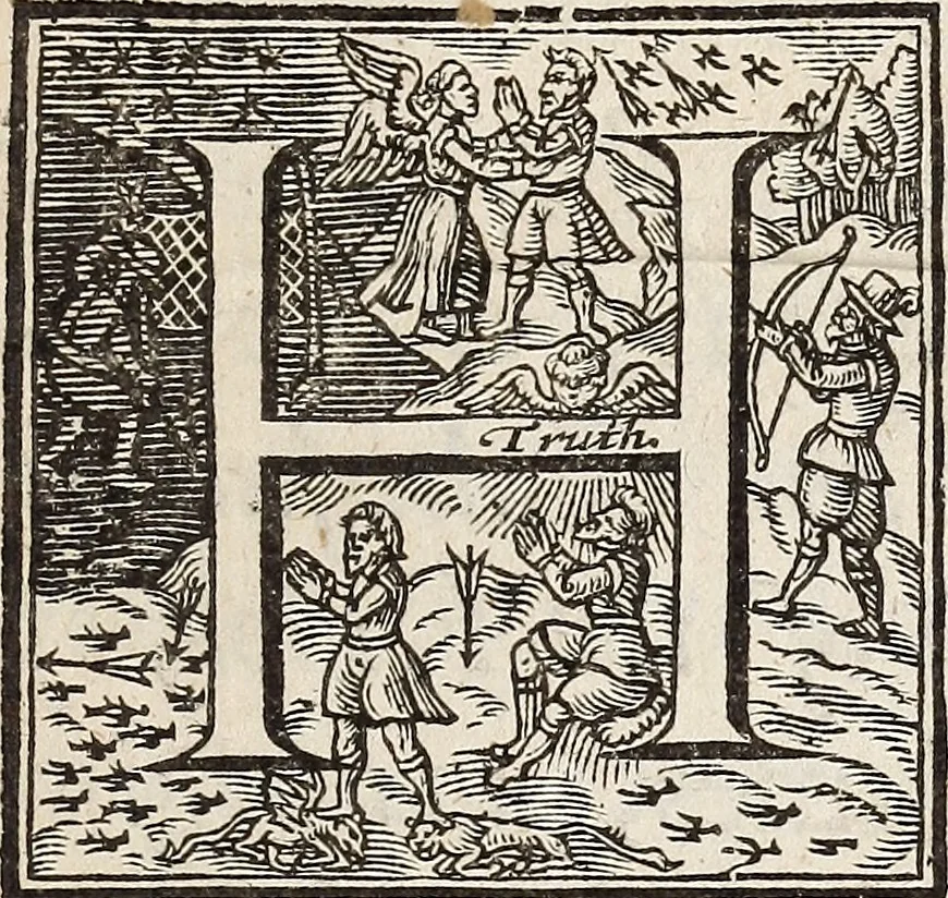 An illustration from Cabala, mysteries of state, : in letters of the great ministers of K. James and K. Charles. Wherein much of the publique manage of affaires is related ; faithfully collected, 1654, leaf 8