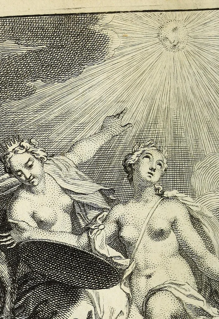 An illustration from Cabinet des singularitez dárchitecture, peinture, sculpture, et graveure : ou, Introduction a la connoissance des plus beaux arts, figurés sous les tableaux, les statuës, & les estampes, 1699, leaf 6