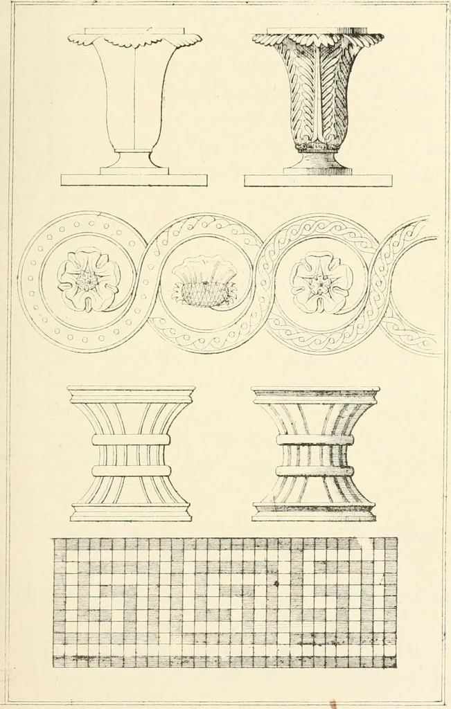 An illustration from The cabinet-maker and upholsterer's companion : comprising the rudiments and principles of cabinet-making and upholstery ... a number of receipts, particularly useful to workmen generally, with explanatory and illustrative engravings, 1875, leaf 34