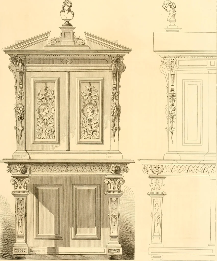 An illustration from The Cabinet maker's album;, 1871, leaf 40