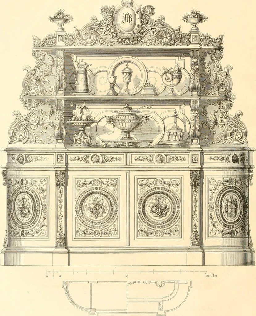 An illustration from The Cabinet maker's album;, 1871, leaf 57