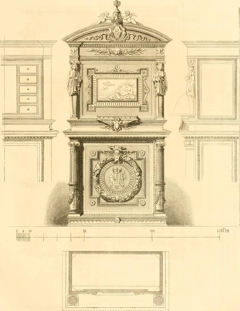 An illustration from The Cabinet maker's album;, 1871, leaf 92