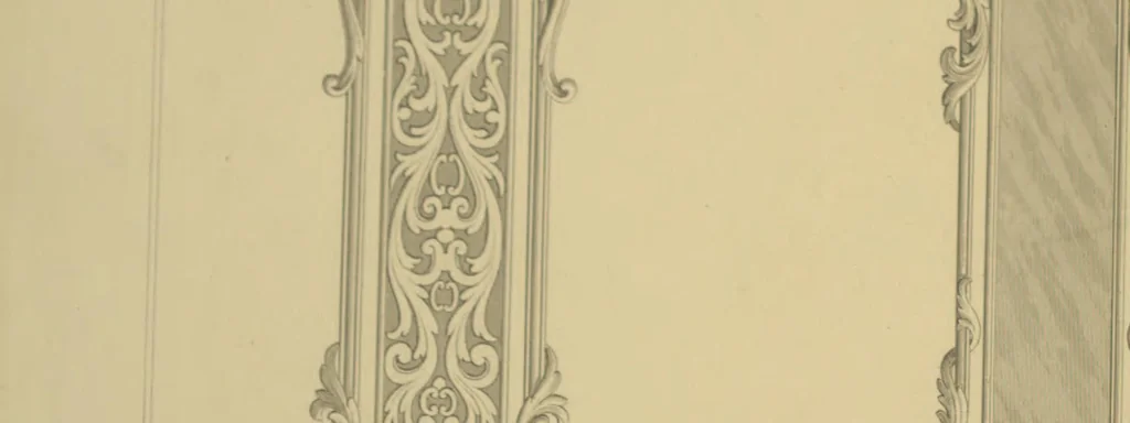 An illustration from The Cabinet-Maker's Assistant, a series of original designs for modern furniture, with descriptions and details of construction, preceded by practical observations on the materials and manufacture of cabinet-work, and instructions in drawing adapted to the trade, 1853, leaf 26