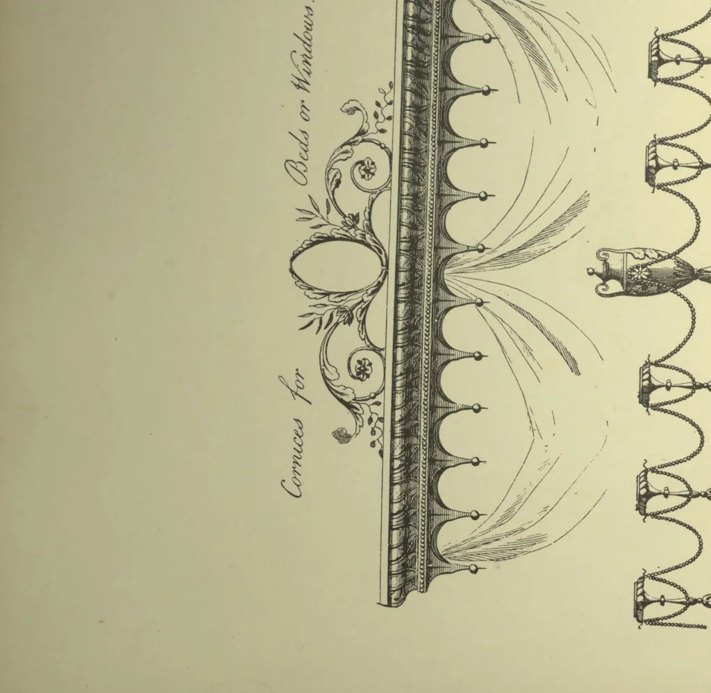 An illustration from The cabinet maker and upholsterer's guide; or, Repository of designs for every article of household furniture .., 1897, leaf 258