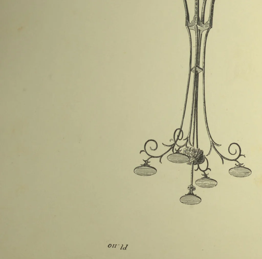 An illustration from The cabinet maker and upholsterer's guide; or, Repository of designs for every article of household furniture .., 1897, leaf 260
