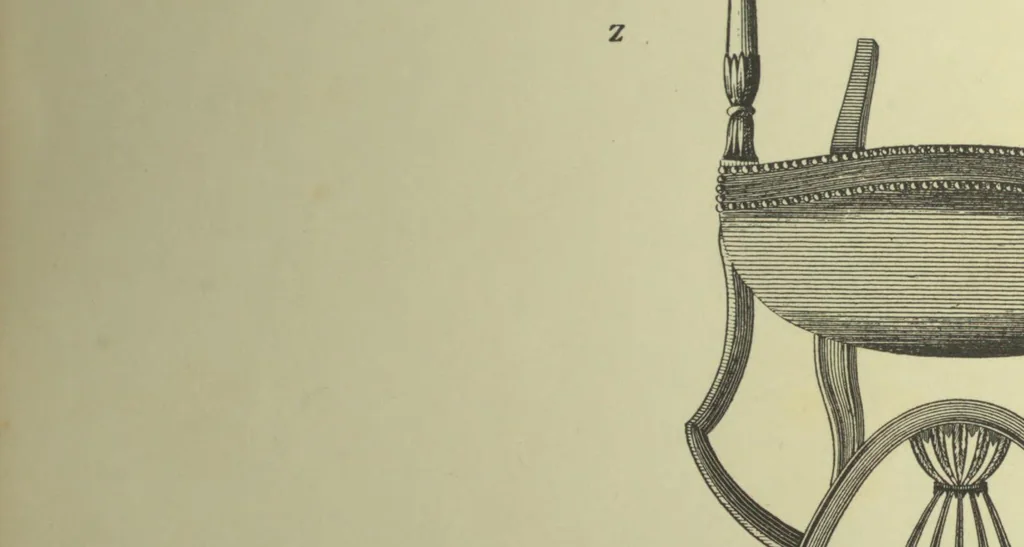 An illustration from The cabinet maker and upholsterer's guide; or, Repository of designs for every article of household furniture .., 1897, leaf 52