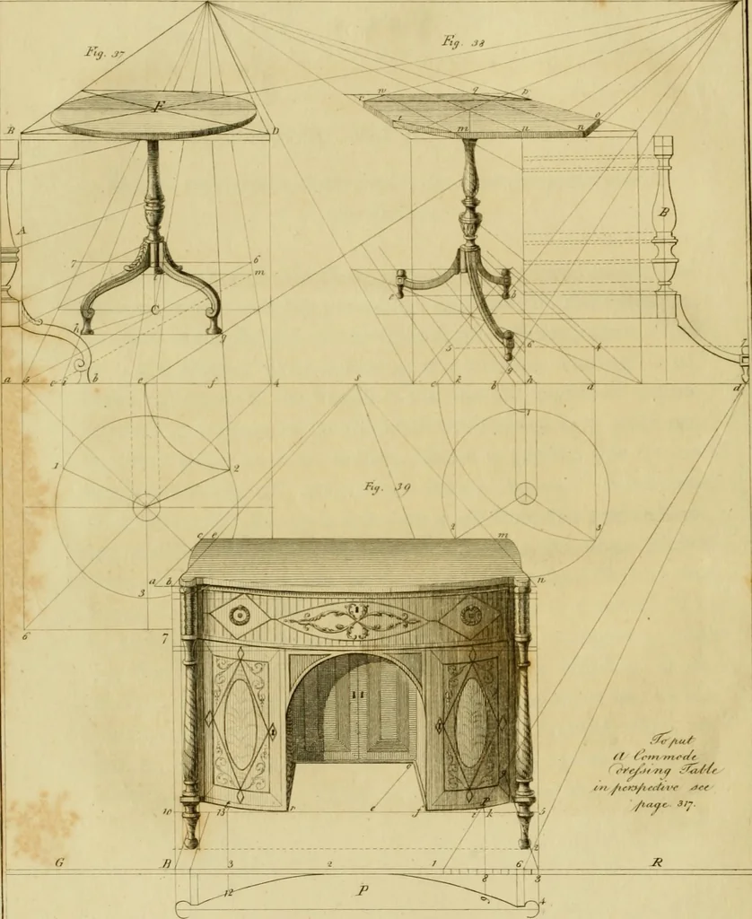 An illustration from The cabinet-maker and upholsterer's drawing-book : in four parts, 1802, leaf 333