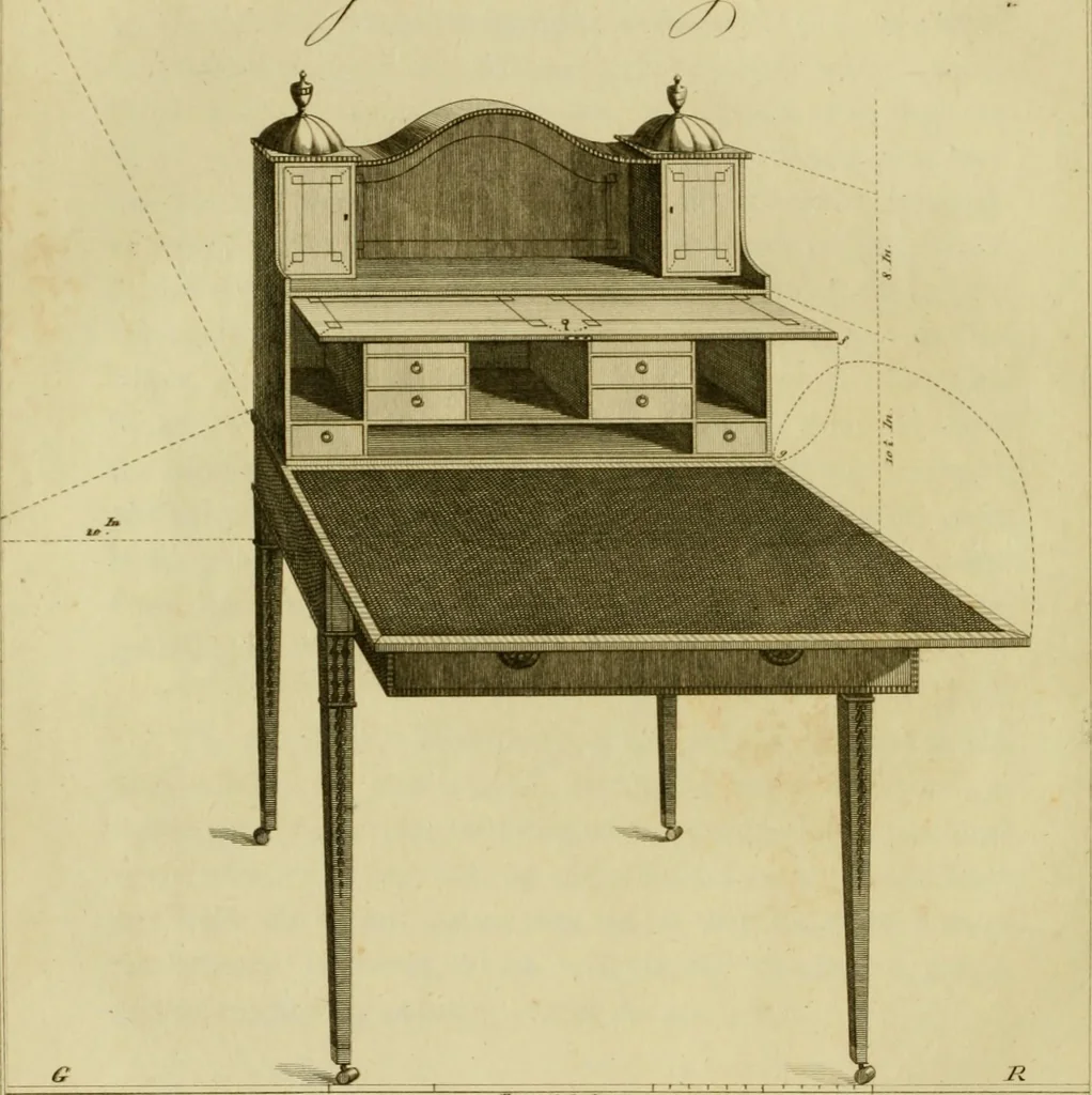 An illustration from The cabinet-maker and upholsterer's drawing-book : in four parts, 1802, leaf 485