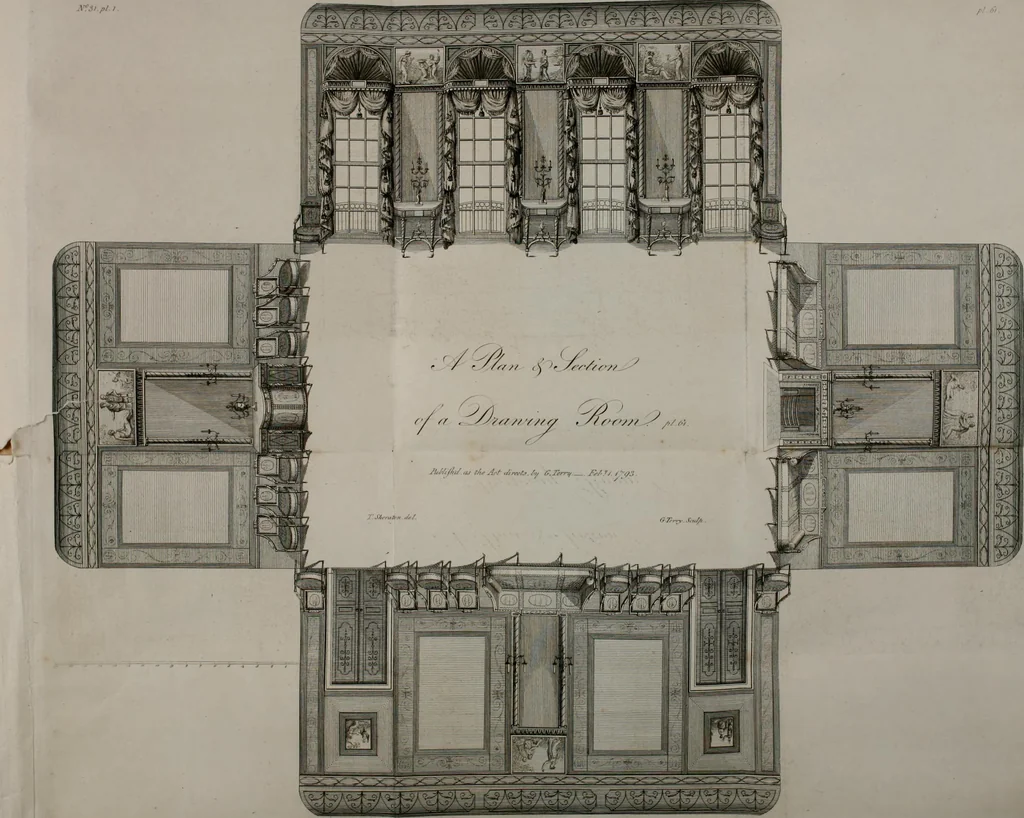 An illustration from The cabinet-maker and upholsterer's drawing-book : in four parts, 1802, leaf 545