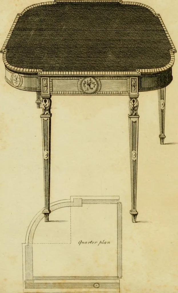 An illustration from The cabinet-maker and upholsterer's drawing-book : in four parts, 1802, leaf 587