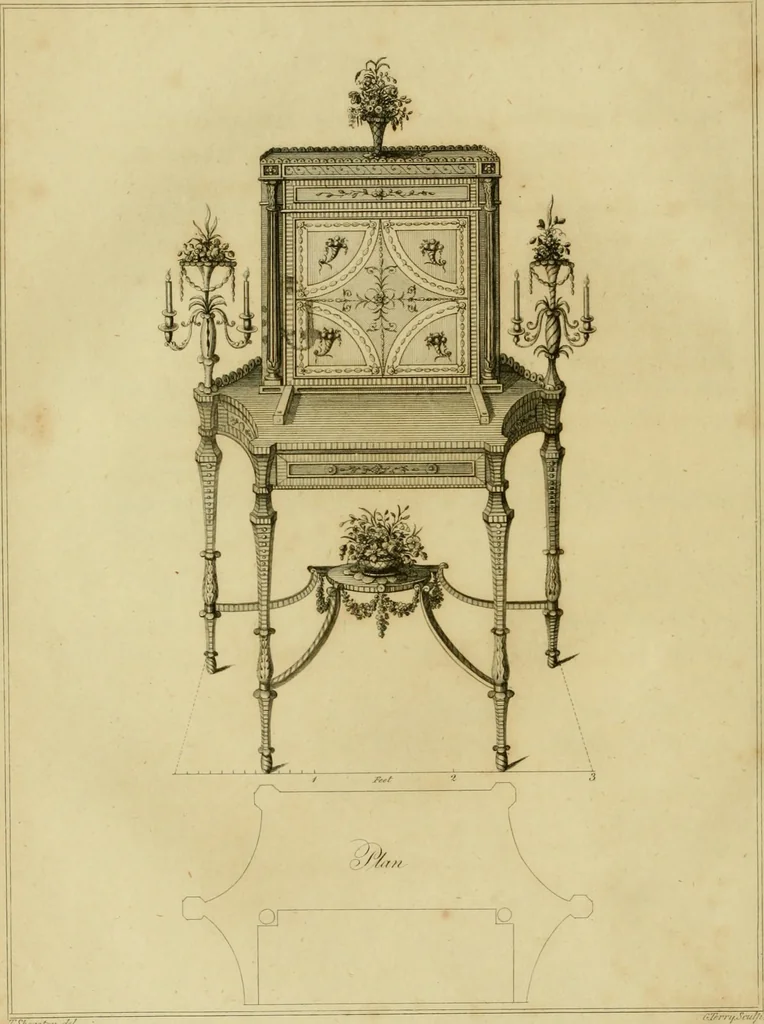 An illustration from The cabinet-maker and upholsterer's drawing-book : in four parts, 1802, leaf 597